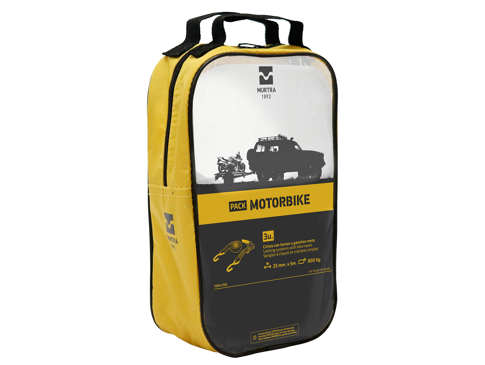 Pack arrimage moto 3 systèmes